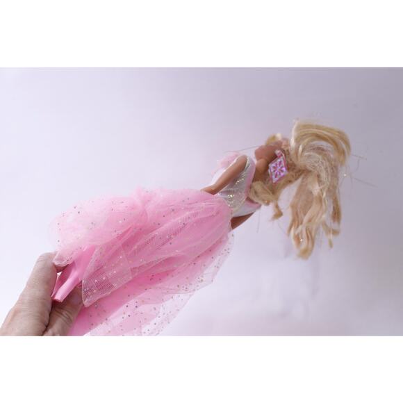 1980s Barbie Twinkle Lights Doll, Mattel, Silver-Pink Dress, Straight Arms, - Picture 3 of 3